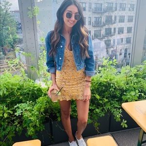 Superdown AJ Ruffle Cami Dress in Yellow Floral